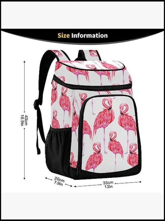 Insulated Cooler Backpack Leakproof 36 Can Lunch Bag Camping Beach